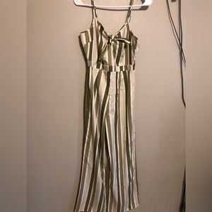 Striped Green Jumpsuit